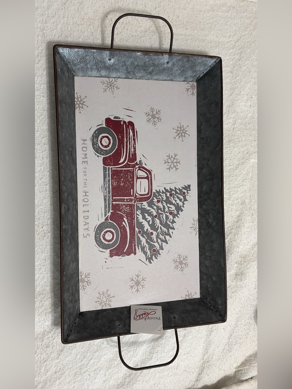 Red Holiday Truck Tray - Home Accents